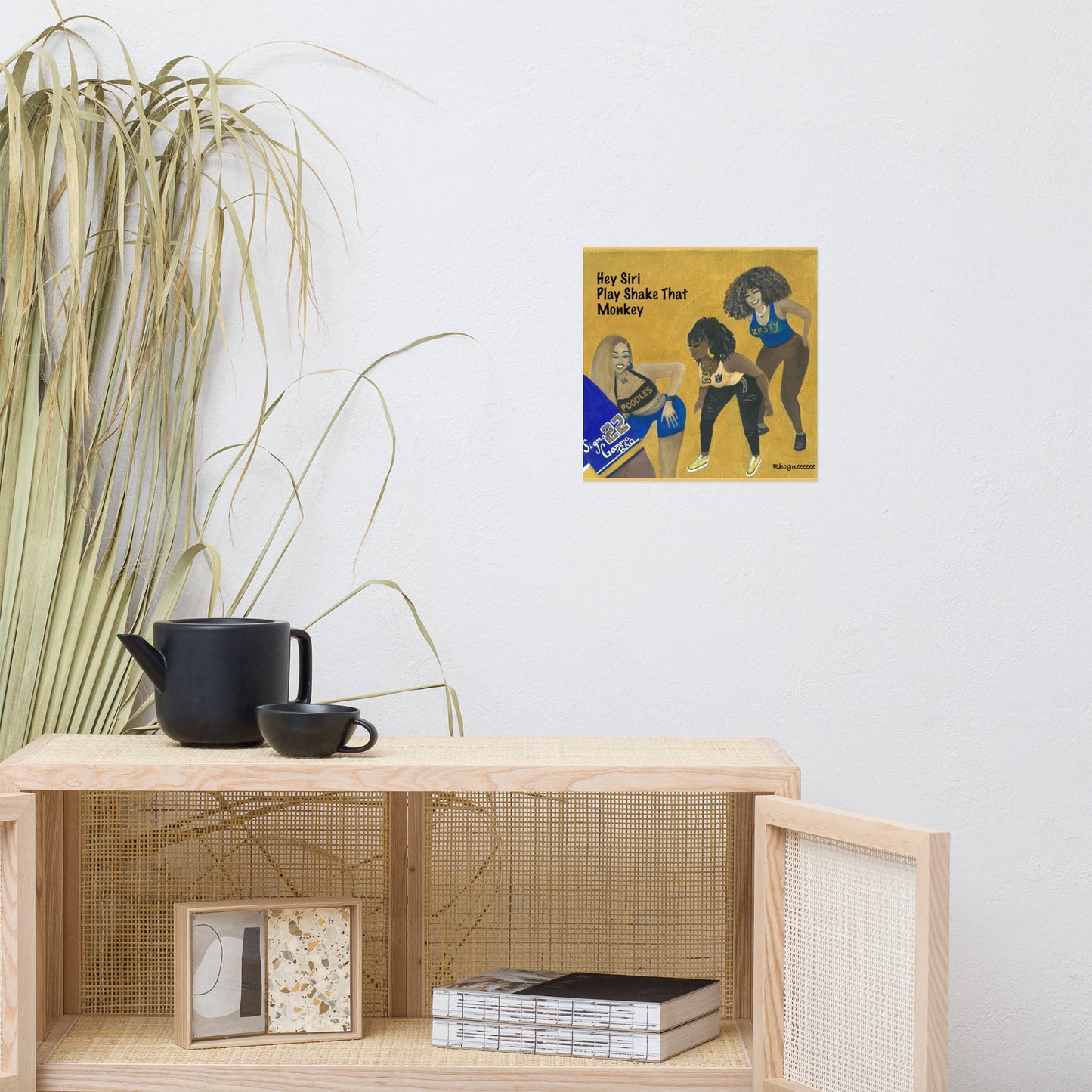 HEY SIRI ! Play Shake That Monkey Print 12" x 12"