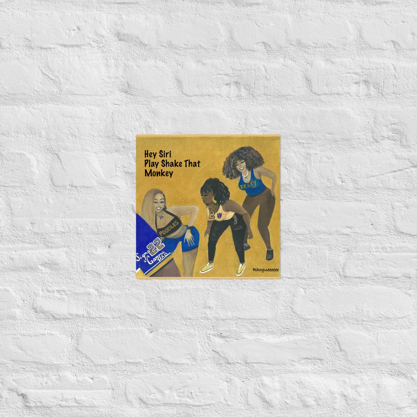 HEY SIRI ! Play Shake That Monkey Print 12" x 12"